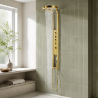 Panou Dus Deluxe Auriu, Hidromasaj, LED, 5967RF