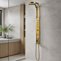 Panou Dus Deluxe Auriu, Hidromasaj, LED, 5967RF