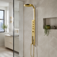 Panou Dus Deluxe Auriu, Hidromasaj, LED, 5967RF