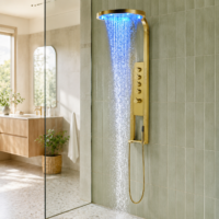 Panou Dus Deluxe Auriu, Hidromasaj, LED, 5967RF