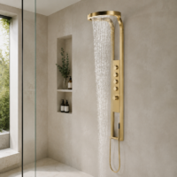 Panou Dus Deluxe Auriu, Hidromasaj, LED, 5967RF