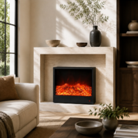 Semineu Electric Decorativ, 10W LED, 55 cm, RF