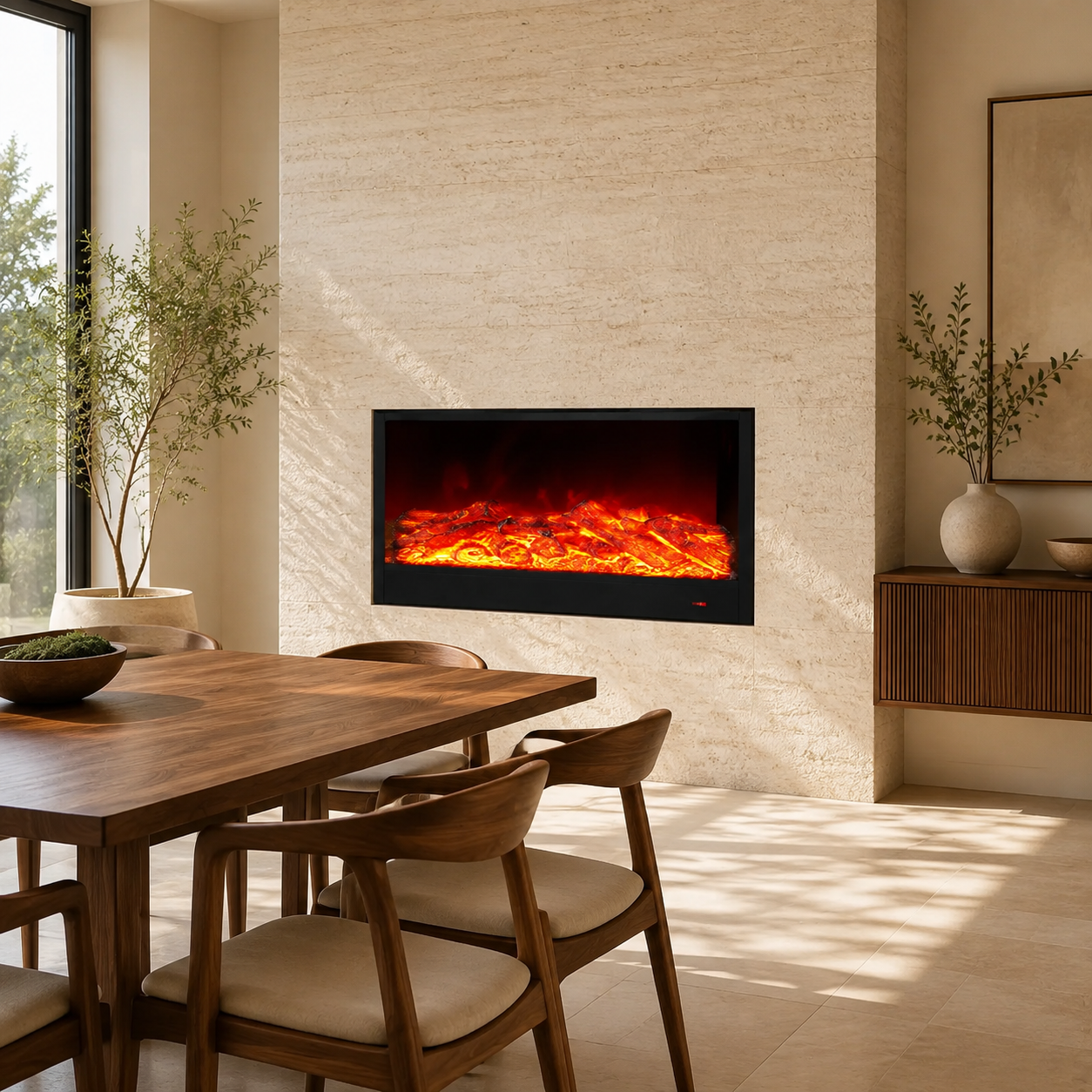 Semineu Electric Decorativ, 16W LED, 100 cm, RF Semineu Electric Decorativ, 16W LED, 100 cm, RF