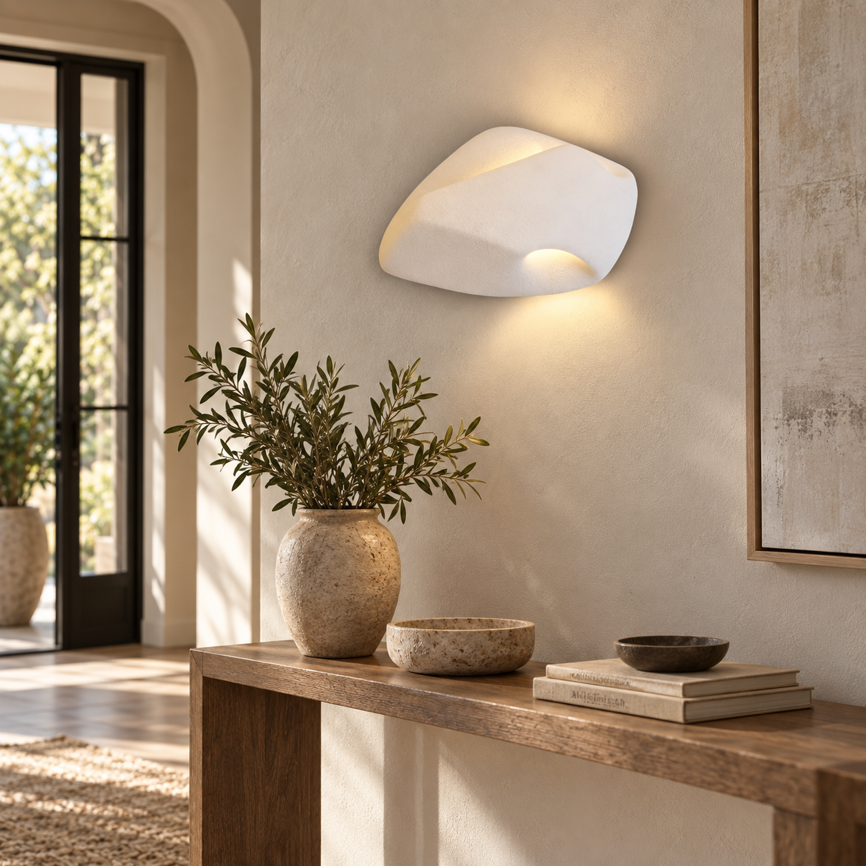 Aplica LED Nest Stone, 40 x 30 cm, Alb Aplica LED Nest Stone, 40 x 30 cm, Alb