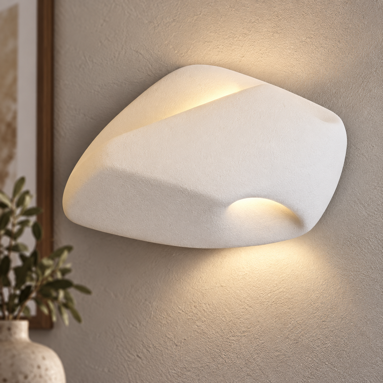 Aplica LED Nest Stone, 40 x 30 cm, Alb Aplica LED Nest Stone, 40 x 30 cm, Alb