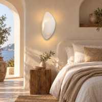 Aplica LED Nest Stone Oval, 40 × 25 cm, Alb
