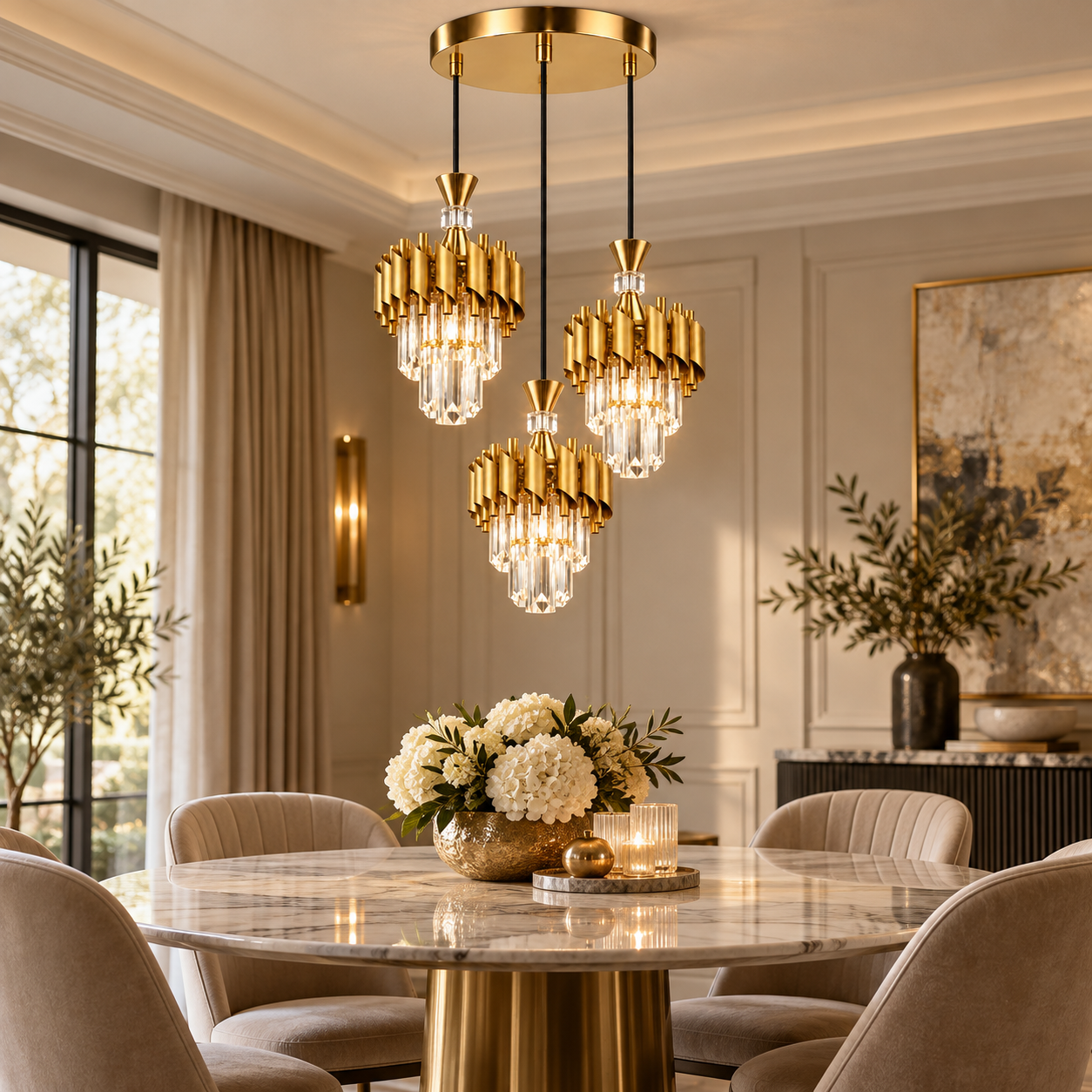 Candelabru Bohemian Gold Stylo 3 Candelabru Bohemian Gold Stylo 3