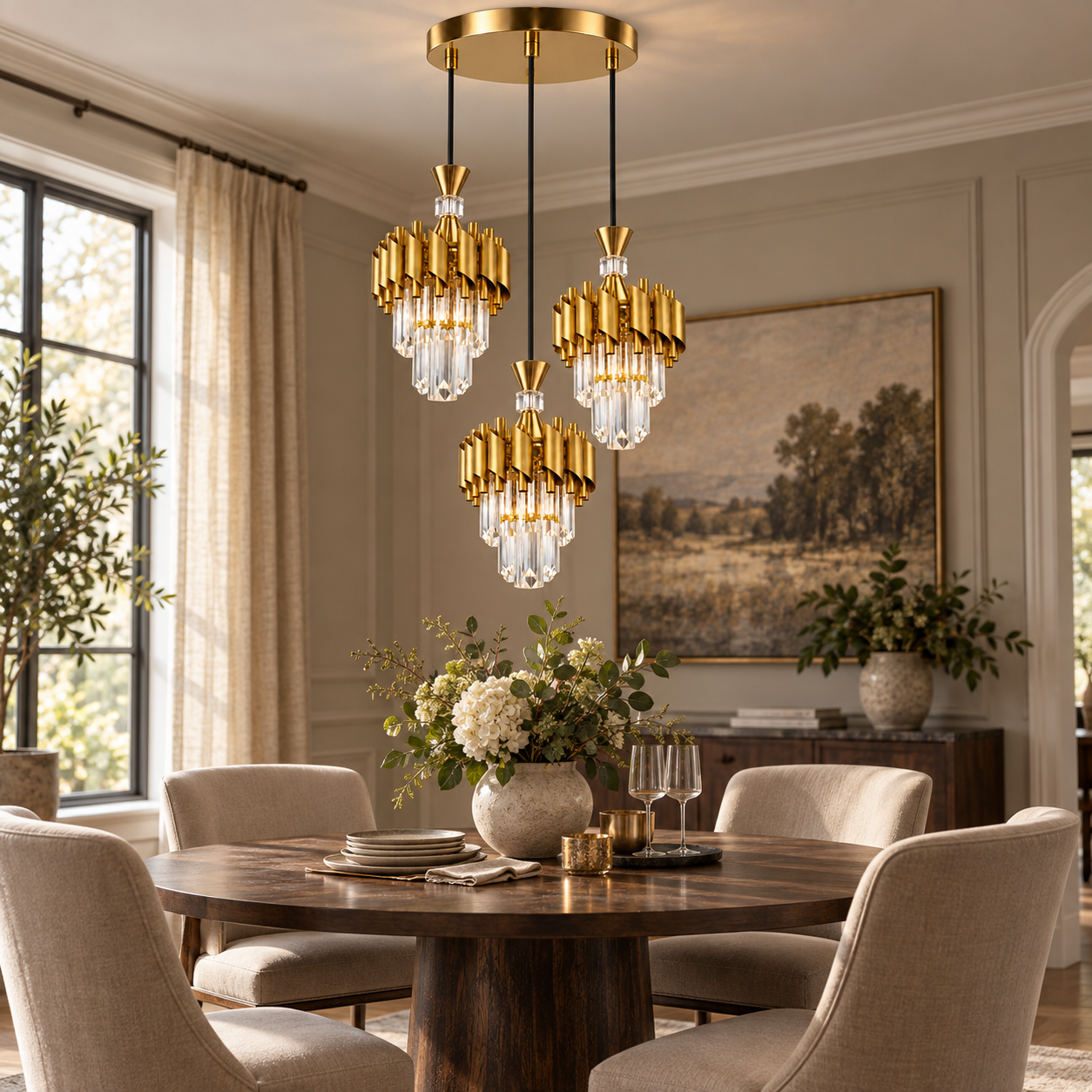 Candelabru Bohemian Gold Stylo 3 Candelabru Bohemian Gold Stylo 3