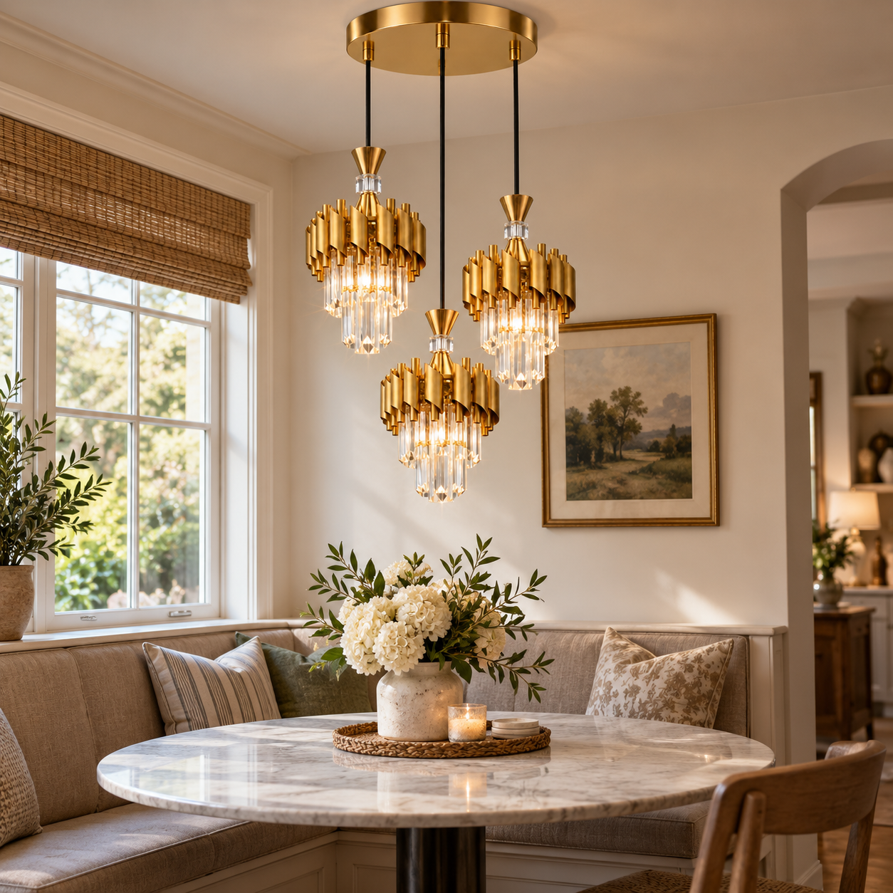 Candelabru Bohemian Gold Stylo 3 Candelabru Bohemian Gold Stylo 3