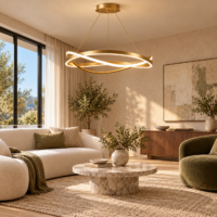 Candelabru LED 110 W Minimalist Melted Auriu
