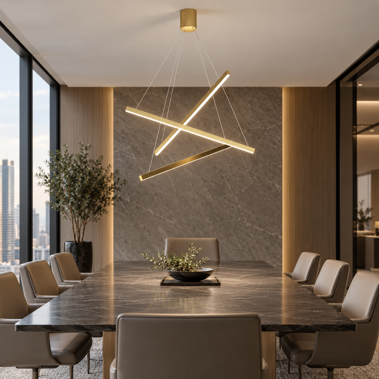 Candelabru LED, 3 Lines Golden Art, Telecomanda Candelabru LED, 3 Lines Golden Art, Telecomanda