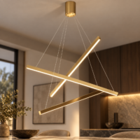 Candelabru LED, 3 Lines Golden Art, Telecomanda