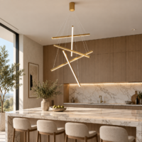 Candelabru LED, 5 Lines Golden Art, Telecomanda