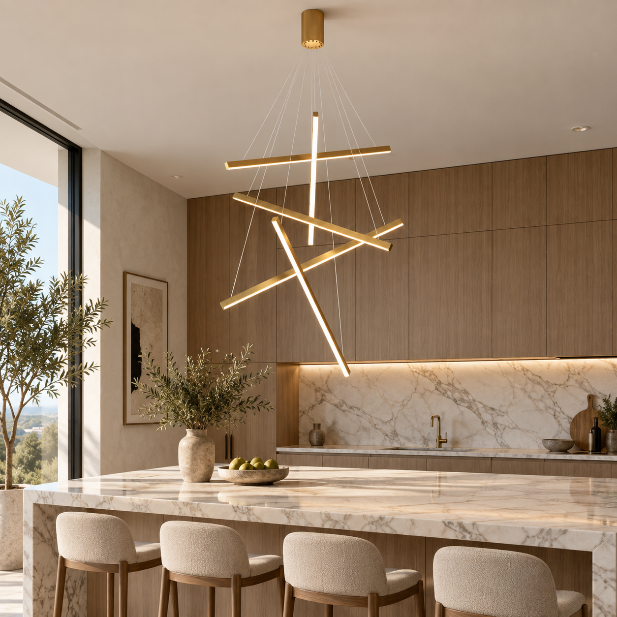Candelabru LED, 5 Lines Golden Art, Telecomanda Candelabru LED, 5 Lines Golden Art, Telecomanda