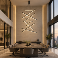 Candelabru LED, 9 Lines Golden Art, Negru, Telecomanda