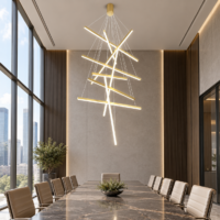 Candelabru LED, 9 Lines Golden Art, Auriu, Telecomanda