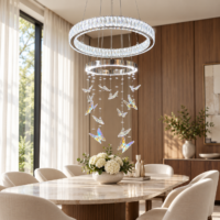 Candelabru LED Silver Butterfly Crown