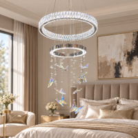 Candelabru LED Silver Butterfly Crown
