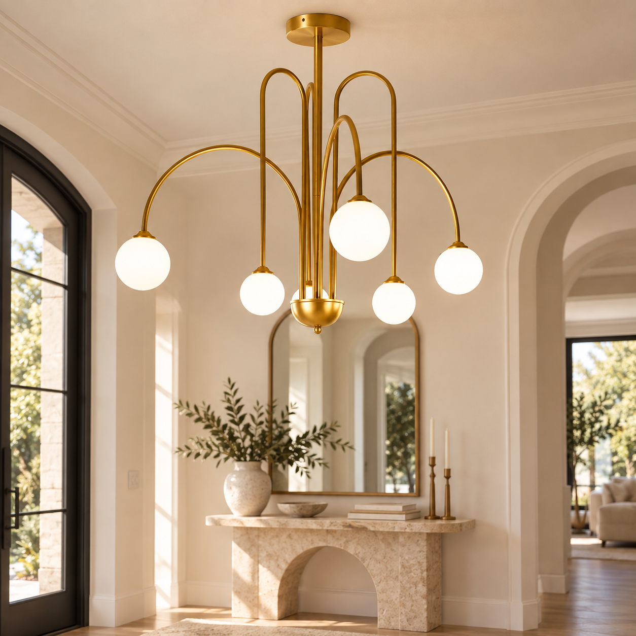 Candelabru Moon Rain Globes, 75x60 cm Candelabru Moon Rain Globes, 75x60 cm