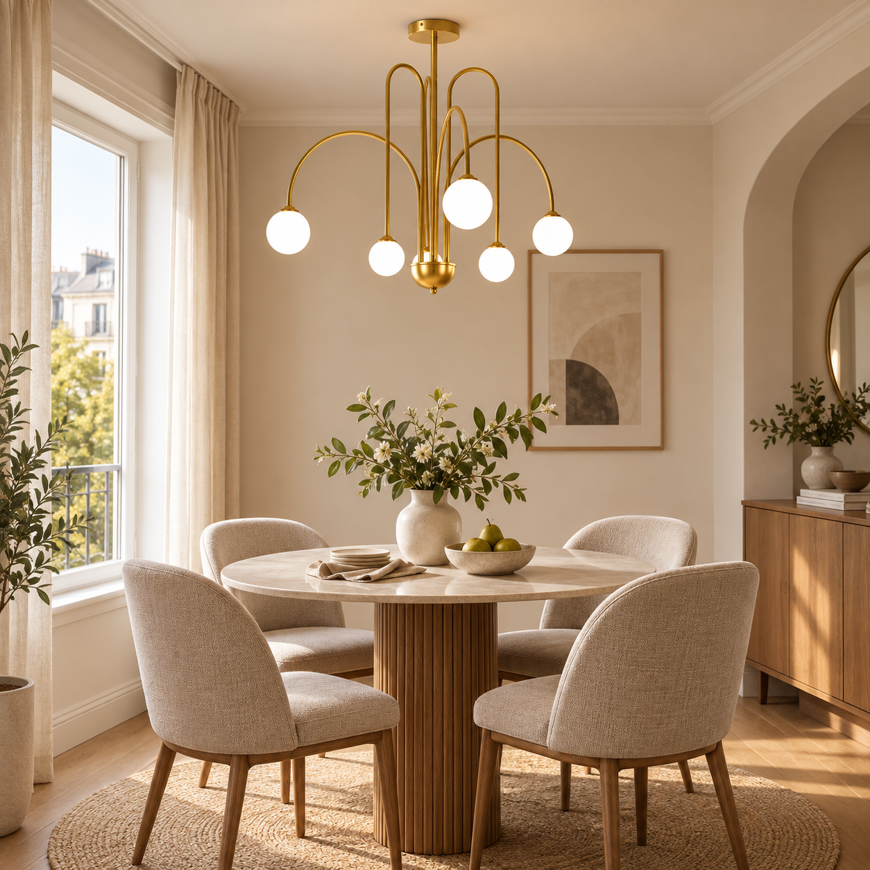 Candelabru Moon Rain Globes, 75x60 cm Candelabru Moon Rain Globes, 75x60 cm