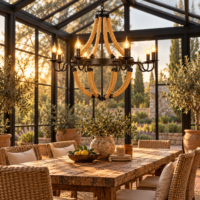 Candelabru Rustic Montevar Rope