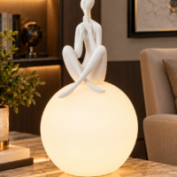 Figurina LED Moon Dreamer Alb
