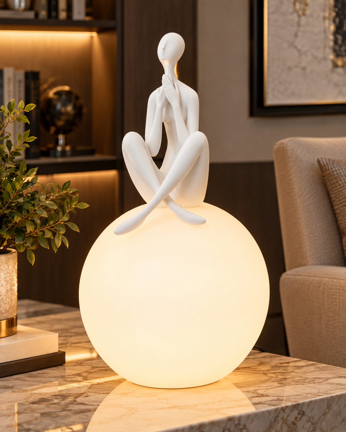Figurina LED Moon Dreamer Alb Figurina LED Moon Dreamer Alb