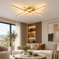 Lustra LED 80W Zig Zag Auriu Mini 4