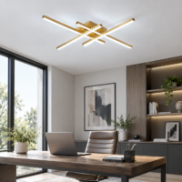 Lustra LED 80W Zig Zag Auriu Mini 4