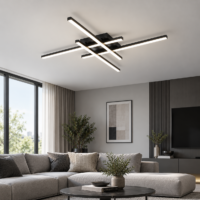 Lustra LED 80W Zig Zag Negru Mini 4