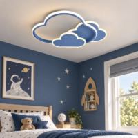 Lustra LED Baieti Cloud Glow, Albastru