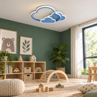 Lustra LED Baieti Cloud Glow, Albastru