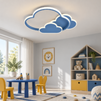 Lustra LED Baieti Cloud Glow, Albastru