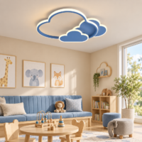 Lustra LED Baieti Cloud Glow, Albastru