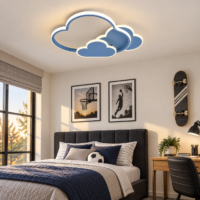 Lustra LED Baieti Cloud Glow, Albastru