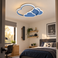 Lustra LED Baieti Cloud Glow, Albastru