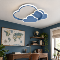 Lustra LED Baieti Cloud Glow, Albastru