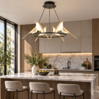 Candelabru LED Golden Birds Circle, 60W