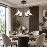 Candelabru LED Golden Birds Circle, 60W