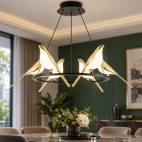 Candelabru LED Golden Birds Circle, 60W