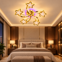 Lustra LED Magic Stars Glam 5 Auriu Lucios