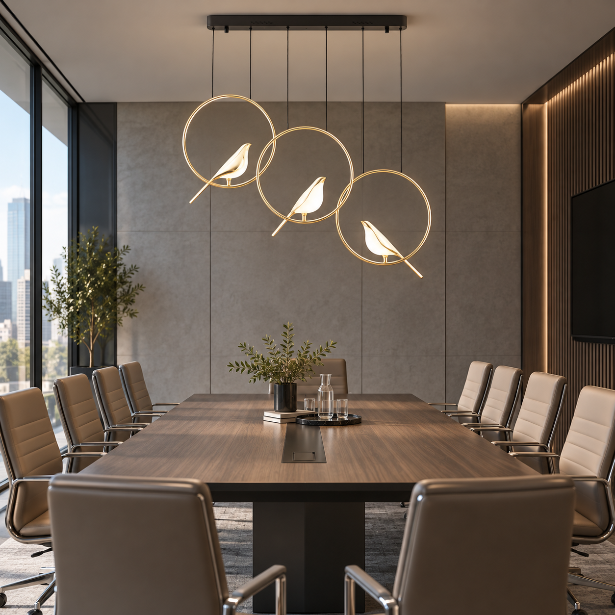 Candelabru Led Circle 3 Birds, 30W Candelabru Led Circle 3 Birds, 30W