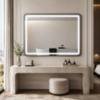 Oglinda LED, Rama Aurie, 100x80cm, LDPBG-1080 RF