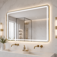 Oglinda LED, Rama Aurie, 120x80 cm, LDPBG-1280 RF