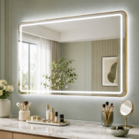 Oglinda LED, Rama Aurie, 120x80 cm, LDPBG-1280 RF