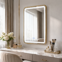 Oglinda LED, Rama Aurie, 50x100 cm, LDPBG-5010 RF