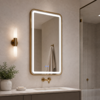 Oglinda LED, Rama Aurie, 50x100 cm, LDPBG-5010 RF