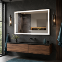 Oglinda LED, Rama Neagra, 60x80cm, LDP9055BK RF