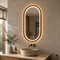 Oglinda LED, Rama Neagra, 60x80cm, LDPCB-6080 RF