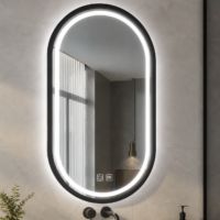 Oglinda LED, Rama Neagra, 60x80cm, LDPCB-6080 RF
